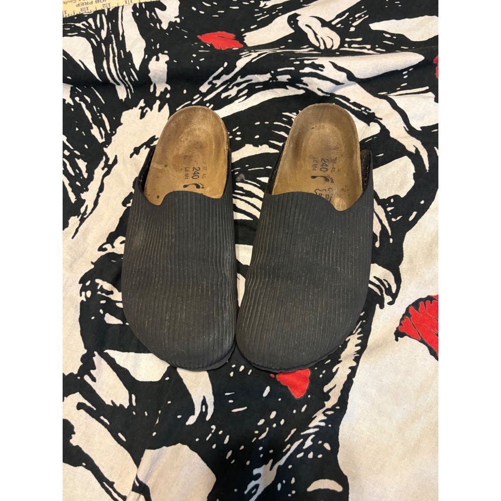 Birkenstock A630 Black Ribbed Clogs Shoes Womens 37 L6 M4 Made in Germany